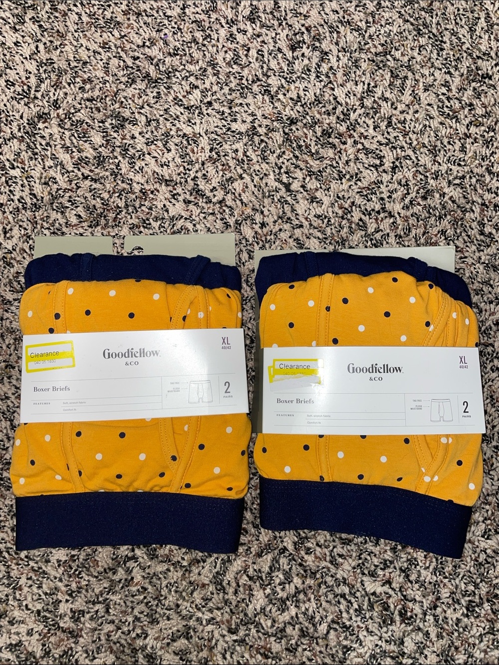 Goodfellow & Co Polka Dot Boxer Briefs with Navy - 2 Pack XL NWT